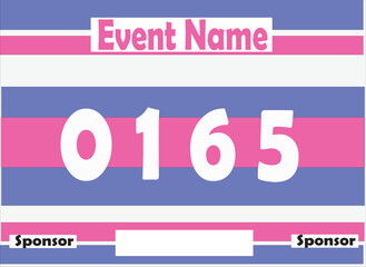 Bib number vector illustration