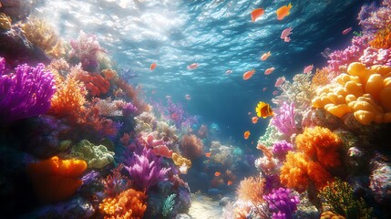 Fototapeta premium Exploring vibrant coral reefs underwater paradise nature marine life