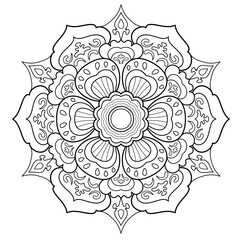 Mandala Vector. Coloring book. Lace Pattern. 
