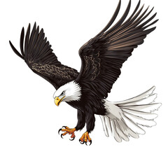 Obraz premium Majestic Eagle in Flight: Capturing the Grace and Power of America's Iconic Bird of Prey