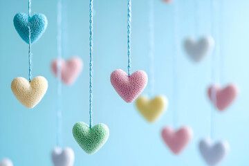 two hearts on a wooden background background in concept of valentine day 14th February 2025 with gift rose flower love heart romance and romantic in pink and red