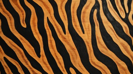Fototapeta premium Tiger Stripes Teak Engineer Veneer Texture – High-Quality Wood Finish for Interior Design