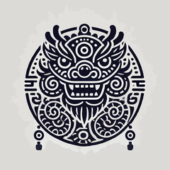 Fototapeta premium lion dance vector illustration