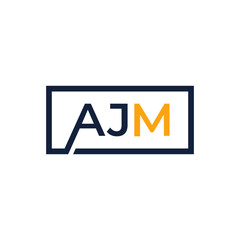 The AJM logo features the letters 