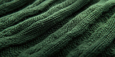 Green sweater with a fuzzy texture. The sweater is made of wool and has a green color
