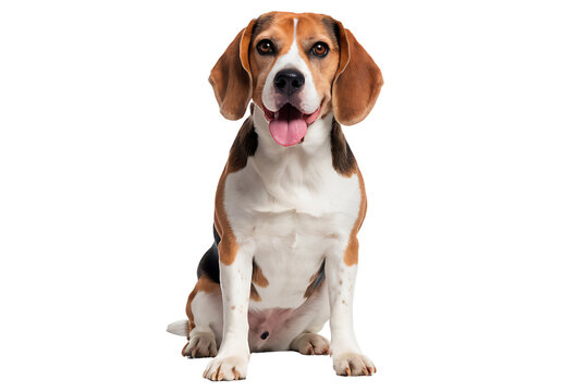 Adorable Beagle Portrait on transparent background 
