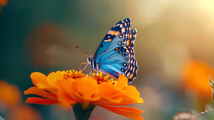 Obraz premium blue swallowtail butterfly