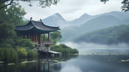 Fototapeta premium Lo-Fi music picture The background that goes well with the lo-fi music genre Generative AI 