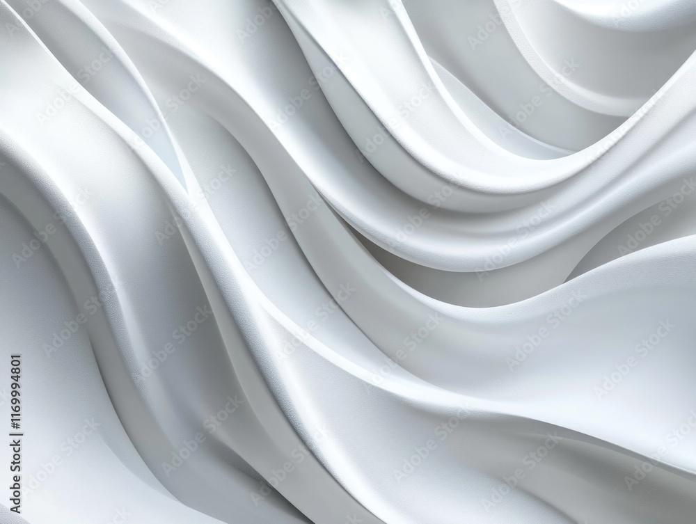 Poster the image is a white and blue striped pattern that looks like a wave. the pattern is made up of smal