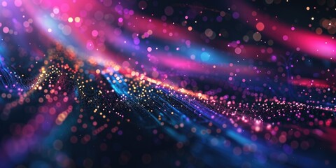 A vivid and colorful abstract background with bokeh effects and sparkles, ideal for wallpapers or visuals.