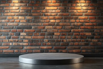 Showcase stage brick wall interior design modern eye-level artistic display