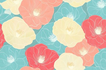 seamless pattern with flowers