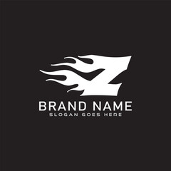 Obraz premium Z Fire logo. Z letter logo design. business and real estate monogram logo vector template. Z
