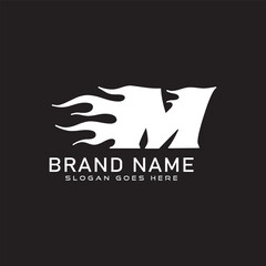 M Fire logo. M letter logo design. business and real estate monogram logo  vector template. M