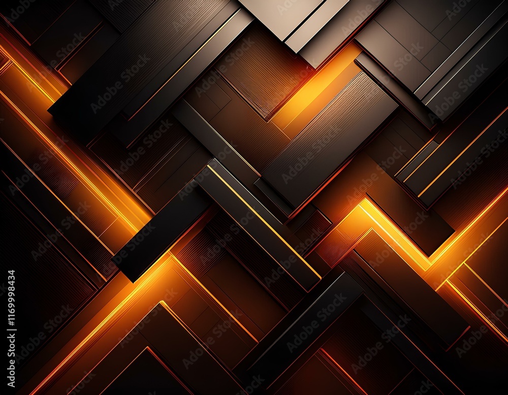 Poster dark abstract background with glowing lines