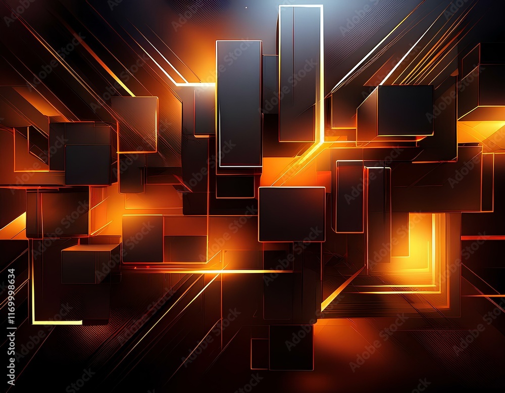 Poster abstract background with glowing lines