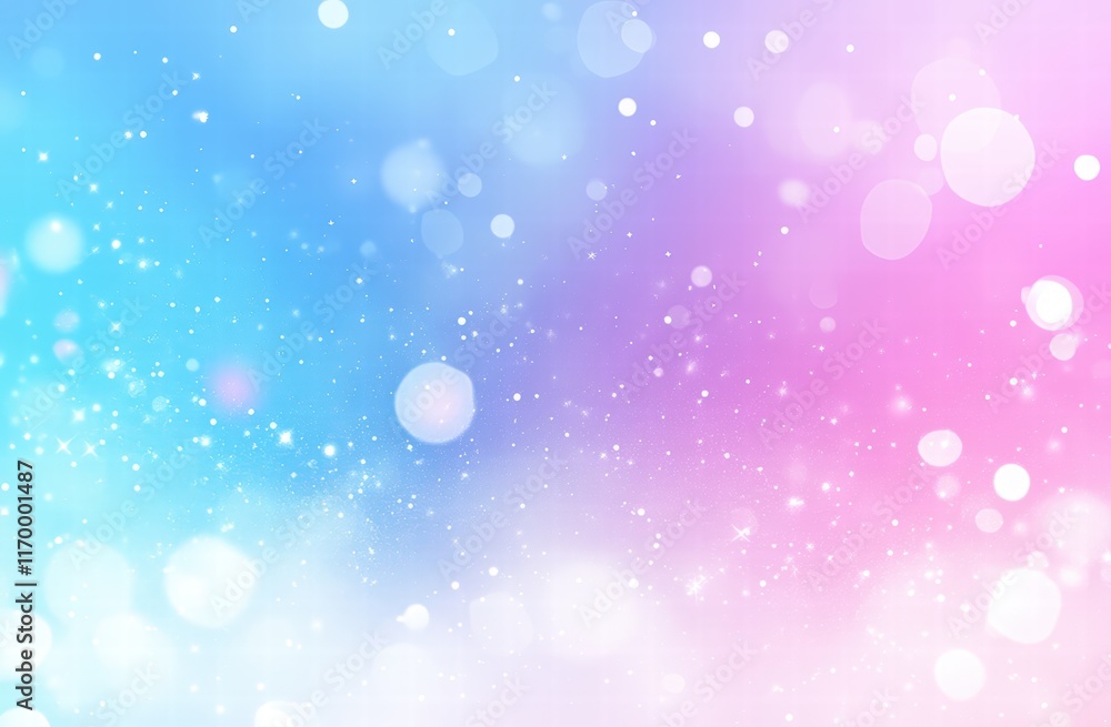 Poster soft abstract blurred background with blue and pink bokeh light effects for creative design projects