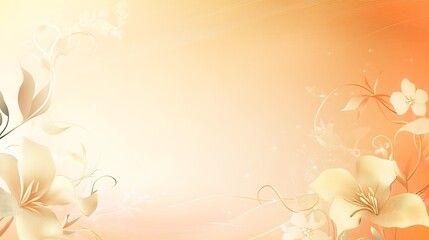 Elegant Peach Background with Delicate Floral Design