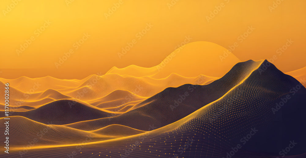 Poster digital abstract polygonal background with connection lines and dots, a vector geometric illustratio