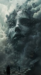 Crumbling Colossus: A Desolate Landscape