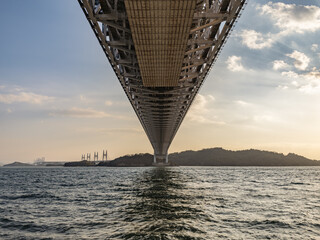 夕暮れの瀬戸大橋　岡山県の田土浦公園