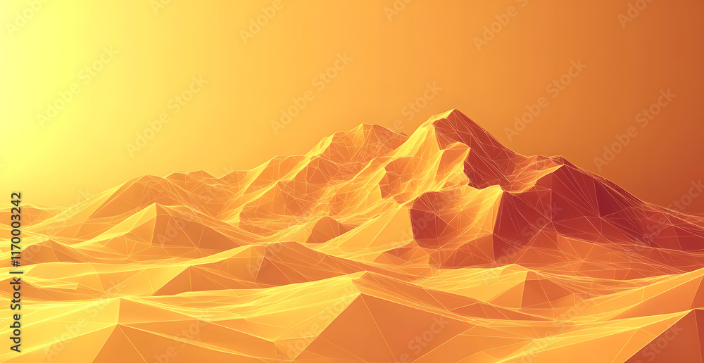 Poster digital abstract polygonal background with connection lines and dots, a vector geometric illustratio