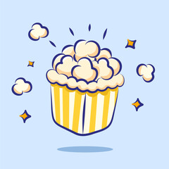 floating popcorn vector design 