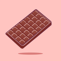 floating chocolate bar vector cartoon design for elements, clipart, sticker and valentine