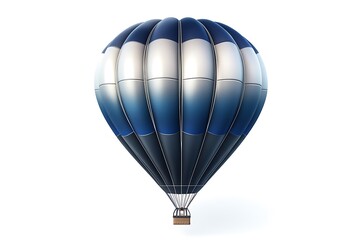 A colorful hot air balloon with a smooth, gradient design, symbolizing adventure.