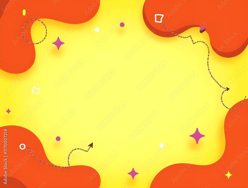 Poster minimalist style red circle paint splashes background ppt template. generative ai