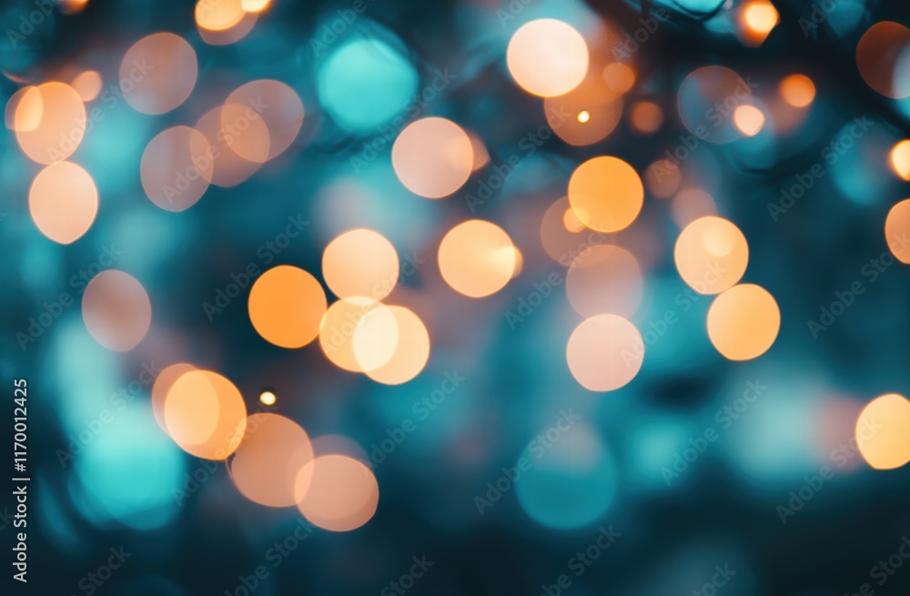 Poster soft blue background with blurred bokeh lights creating a dreamy atmosphere ideal for backgrounds an