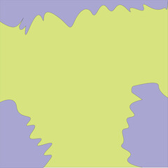 Fluid Forms in Lavender and Lime Green Minimalist Abstract Design