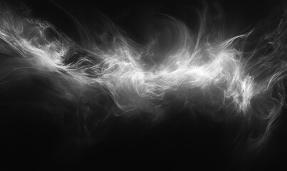 Fototapeta premium A minimalist black abstract backdrop with soft gradients and faint streaks of white light for a modern aesthetic 