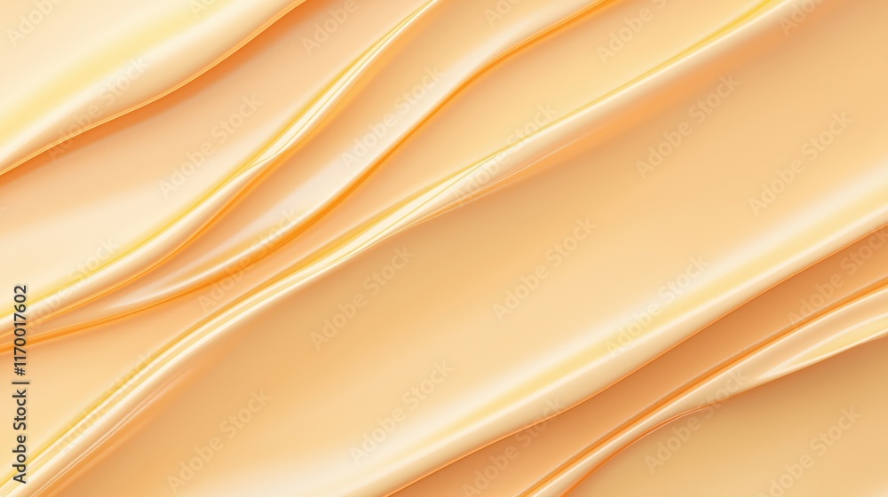 Poster smooth beige satin texture with subtle waves and elegant light reflections