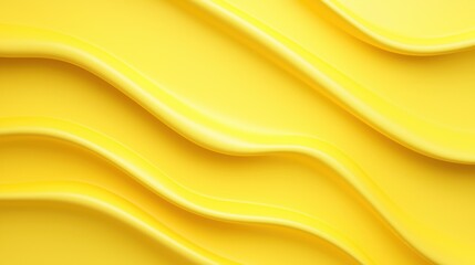 Obraz premium Vibrant yellow abstract waves background with smooth curves and minimalist design