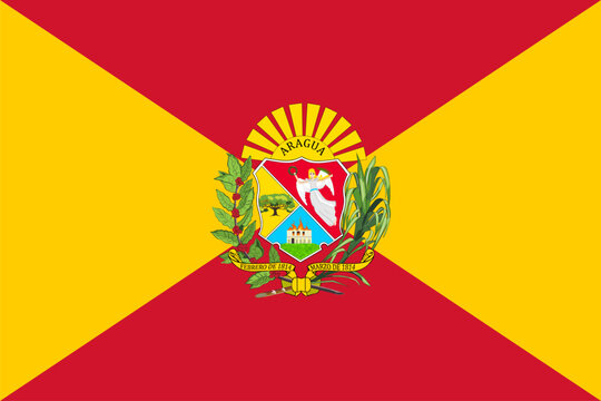 Flag of Aragua State of Venezuela, Vector illustration