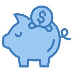 Piggy Bank  Icon Element For Design