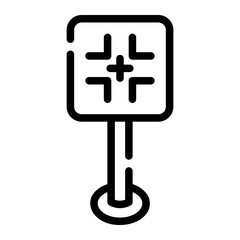 Fototapeta premium crossing road Line Icon