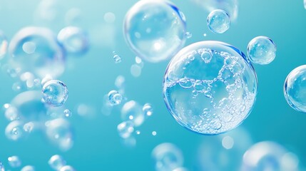 Underwater bubbles rise to the surface