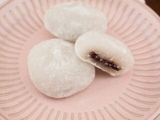 아시아 음식 달콤한 찹쌀떡 