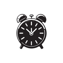 Alarm icon vector symbol design illustration.