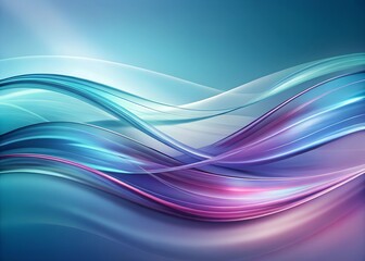 Fototapeta premium Dynamic Fluidity Abstract Ribbons of Blue and Purple in Motion.