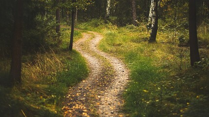 Obraz premium Forest Path: A Serene Nature Escape