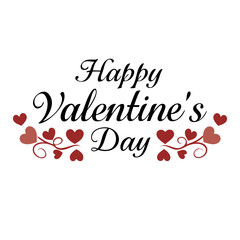 Happy Valentine's Day Vector Illustration Design isolated on a transparent background