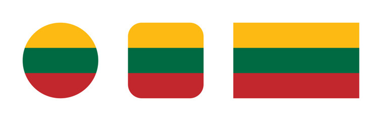 Lithuania flag icon set