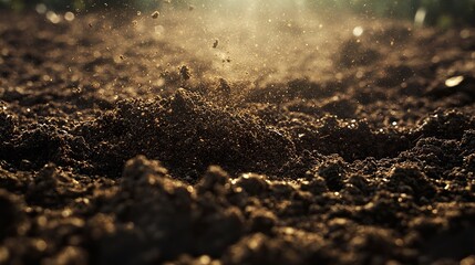 Golden Hour Soil: A Textural Landscape Photography