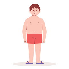 Fototapeta premium Obese Man after Weight Loss