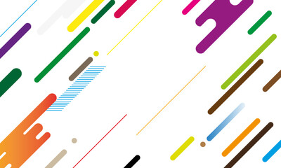 Abstract Colorful Lines in Dynamic Diagonal Design on White Background. abstract background