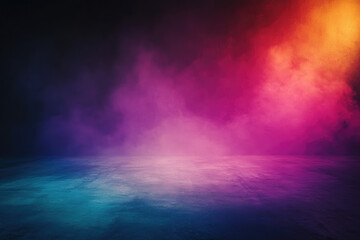 Fototapeta premium A colorful, smokey background with a blue and purple area in the middle