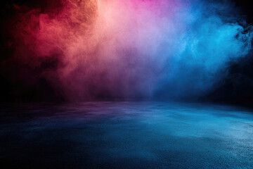 A blue and red smokey background with a white line in the middle
